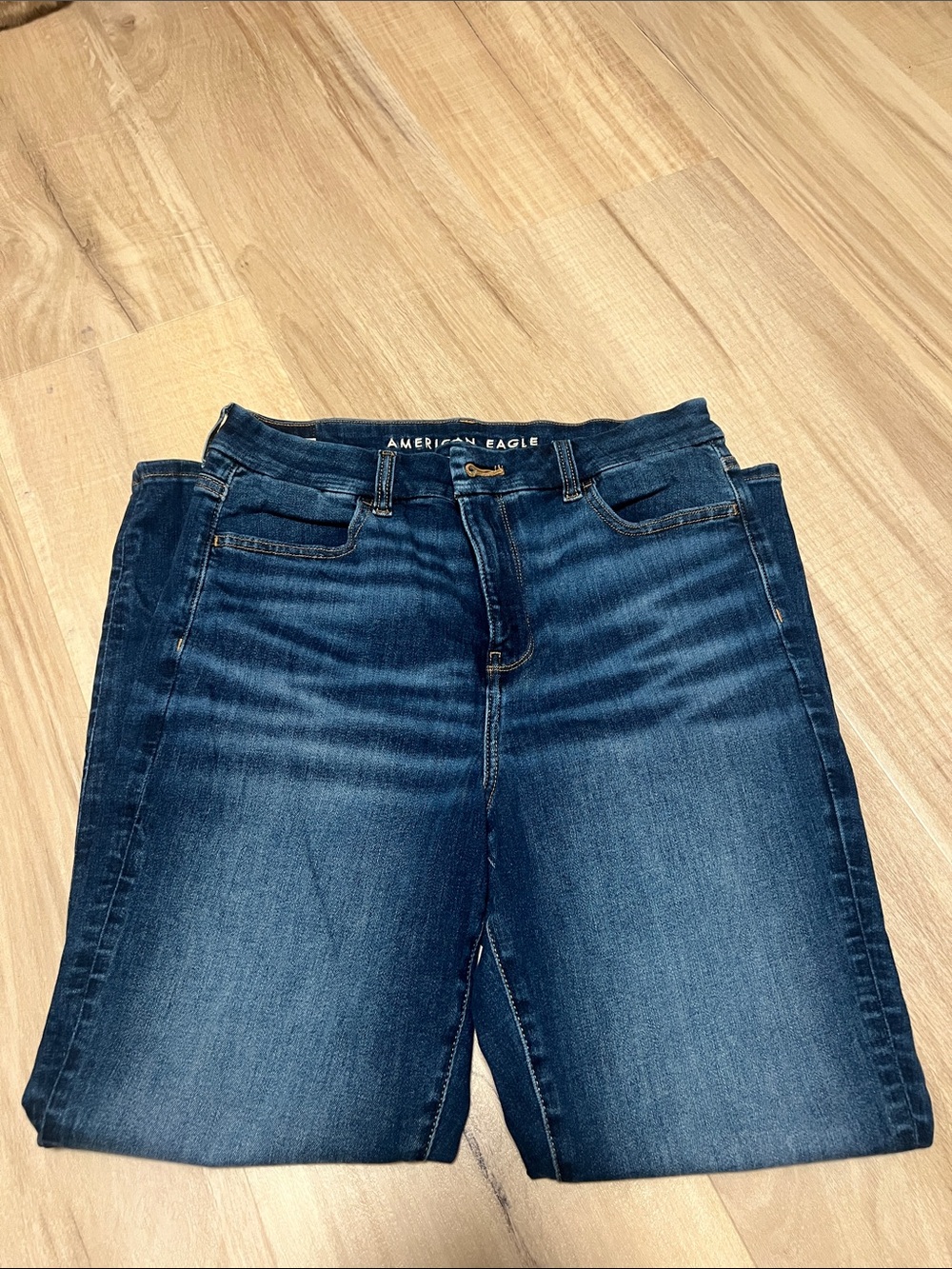 American Eagle Outfitters Women's Curvy High Rise Jegging in Dark Blue Wash 10S